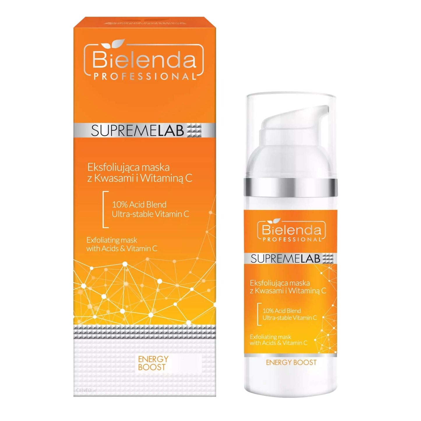 Bielenda Professional Supremelab Energy Boost Exfoliating Mask with 10% Acids and Vitamin C 50ml