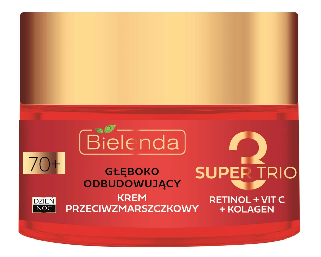 Bielenda Super Trio Retinol + Vit C + Collagen Deeply Rebuilding Anti-Wrinkle 70+ Cream 50ml