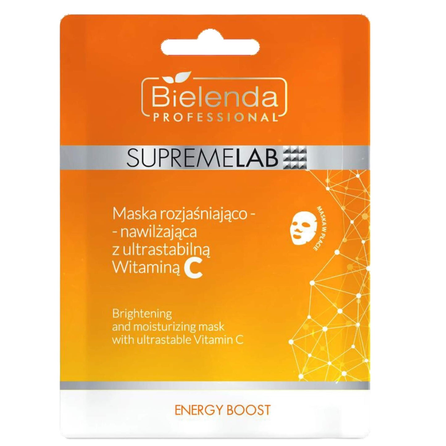 Bielenda SupremeLab Energy Boost Brightening And Moisturising Mask With Ultra-Stable Vitamin C 1 Patch